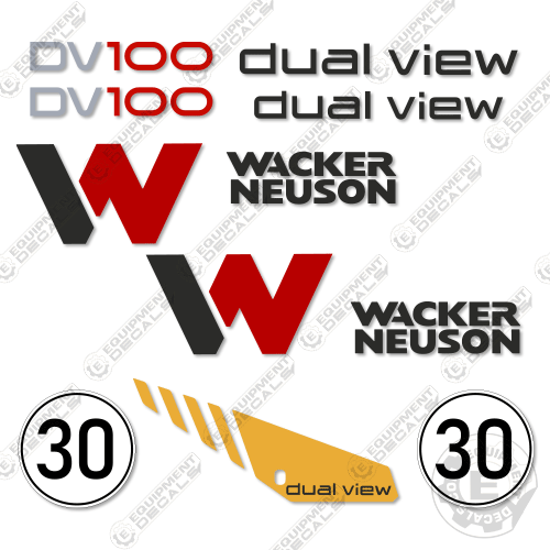 Fits Wacker Neuson DV100 Decal Kit Dumper 100, decal kit, dv-100, dv100