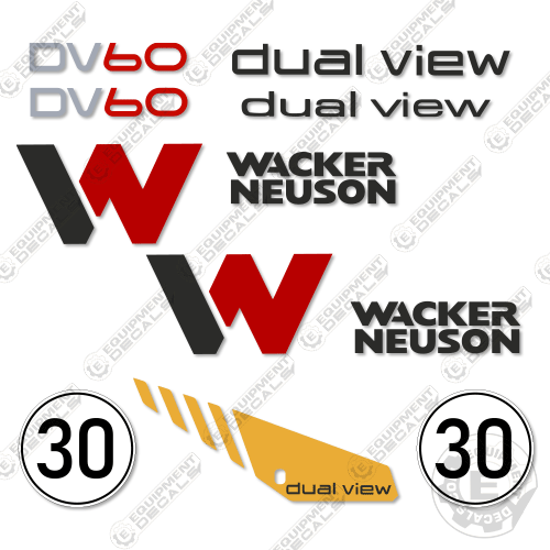 Fits Wacker Neuson DV60 Decal Kit Dumper 60, decal kit, dv-60, dv60
