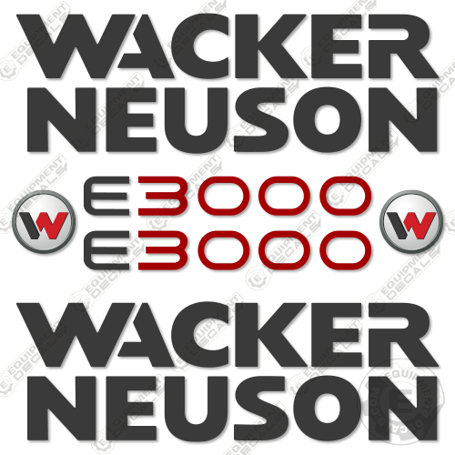 Fits Wacker Neuson E3000 Decal Kit Hydronic Heater 3000, e-3000, e3000