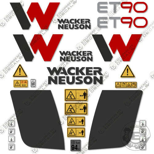 Fits Wacker Neuson ET90 Decal Kit Mini Excavator 90, decal kit, et90