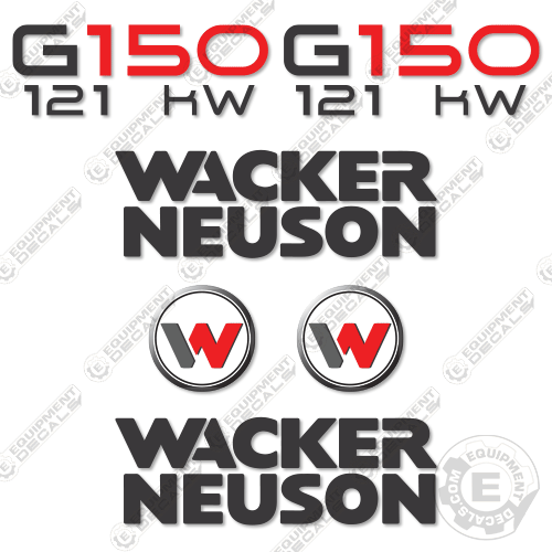 Fits Wacker Neuson G150 Decal Kit Generator 150, decal kit, g150