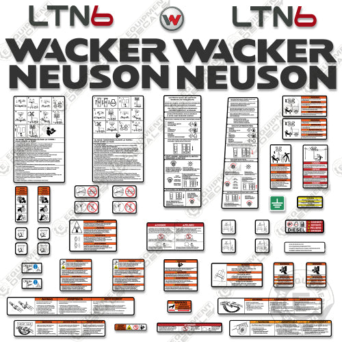Fits Wacker Neuson LTN6 Decal Kit Light Tower decal kit, ltn, ltn6