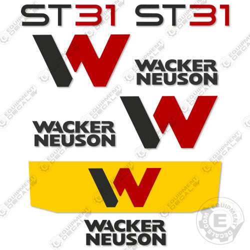 Fits Wacker Neuson ST31 Decal Kit Skid Steer 31, decal kit, st-31, st31, sw