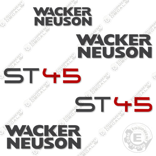 Fits Wacker Neuson ST45 Decal Kit Skid Steer 45, decal kit, st-45, st45, sw