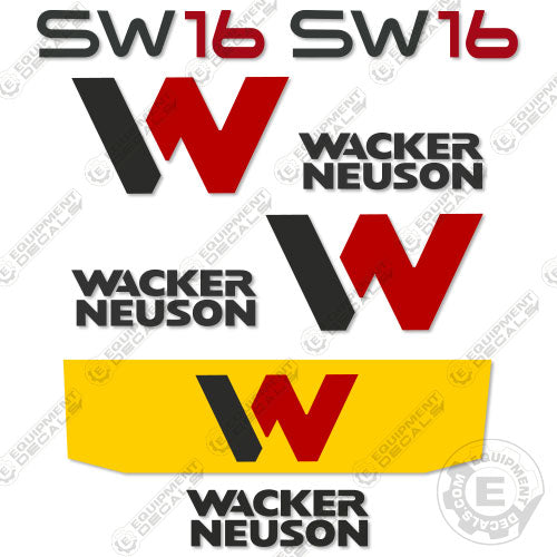 Fits Wacker Neuson SW16 Decal Kit Skid Steer decal kit, sw, sw-16, sw16