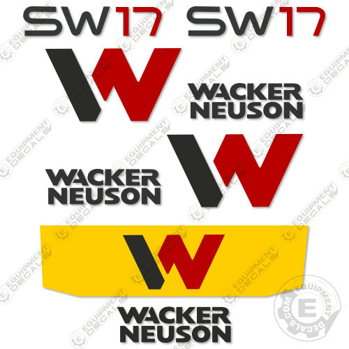 Fits Wacker Neuson SW17 Decal Kit Skid Steer 17, decal kit, sw, sw-17, sw17