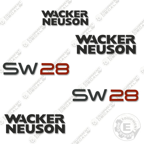 Fits Wacker Neuson SW28 Decal Kit Skid Steer 28, decal kit, sw, sw28
