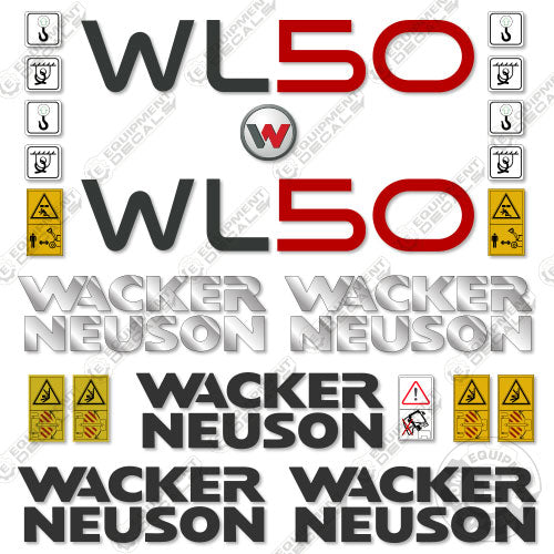 Fits Wacker Neuson WL50 Decal Kit Wheel Loader 50, decal kit, wl50