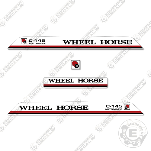 Fits Wheel Horse C-145 Decal Kit Riding Mower 145, c-145, c145, decal kit