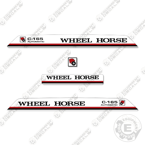 Fits Wheel Horse C-165 Decal Kit Riding Mower 165, c-165, c165, decal kit
