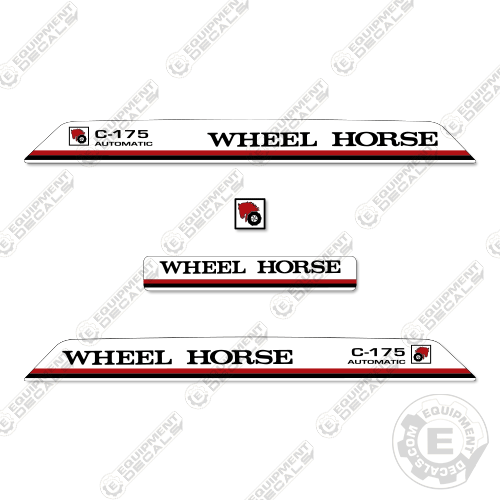 Fits Wheel Horse C-175 Decal Kit Riding Mower 175, c-175, c175, decal kit