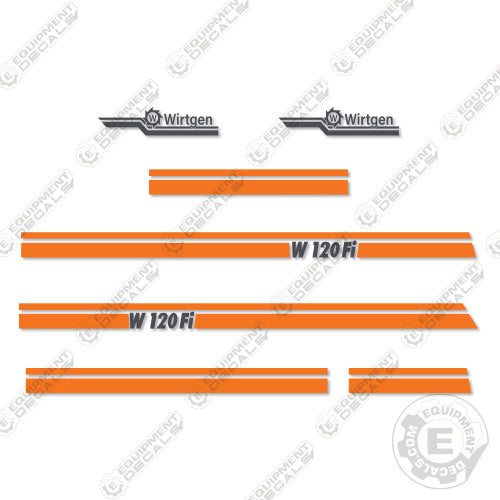 Fits Wirtgen W 120Fi Decal Kit Cold Milling decal kit, w 120, w 120fi, w120, w120fi
