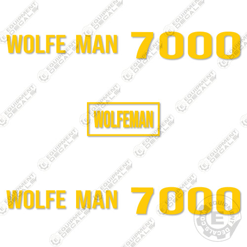 Fits Wolfe Man 7000 Decal Kit Trencher trencher, wolf, wolfeman, wolfman