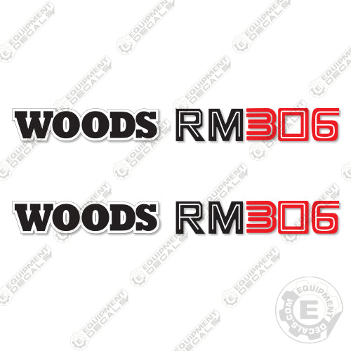 Fits Woods RM306 Decal Kit 6 Finish Mower 306, decal kit, rm-306, rm306