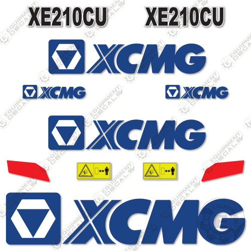Fits XCMG XE210CU Decal Kit Excavator 210, 210cu, decal kit, xcmg, xe210, xe210cu