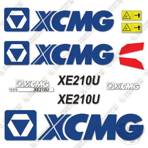 Fits XCMG XE210U Decal Kit Excavator 210, 210u, decal kit, xcmg, xe210, xe210u