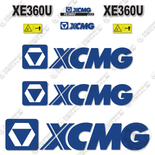 Fits XCMG XE360U Decal Kit Excavator decal kit, xcmg