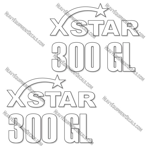 Fits XSTAR 300GL Trailer Decal Kit decal kit, x star, decals, 300gl, 300