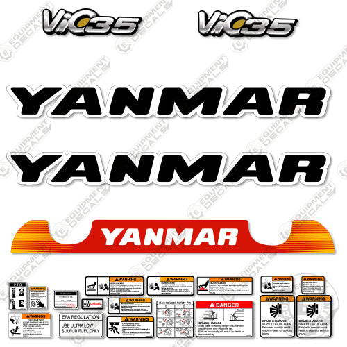 Fits Yanmar Vio 35 Mini Excavator Decal Kit 35, decal kit, vio