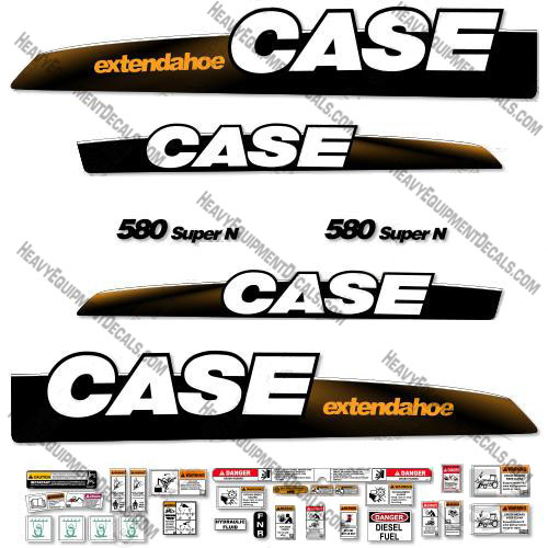 Case 580 Super N BackHoe Loader Decal Kit 