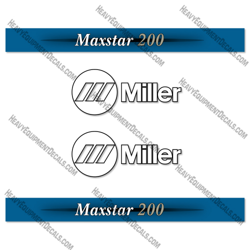 Miller Bobcat Maxstar 200 Generator Welder Decals 225 g, INCR10Aug2021