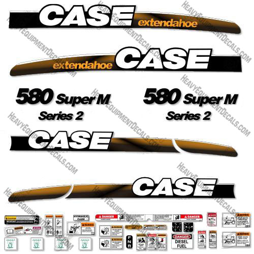 Case 580 Super M (Series 2) BackHoe Loader Decals series 2, series, 2, back hoe,