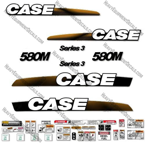 Case 580M Decal Kit Series 3 BackHoe Loader (Non-Extendahoe) series 3, 580, m, back hoe, non extendahoe