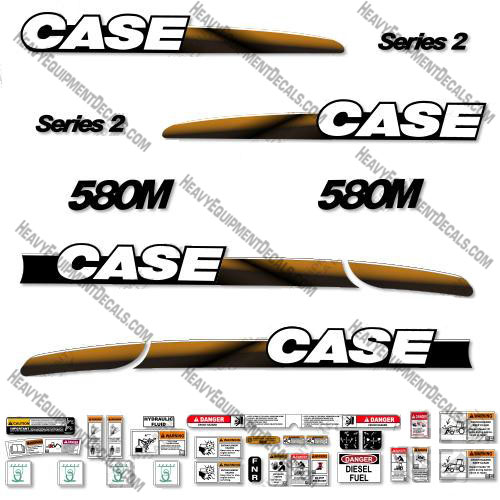 Case 580M (Series 2) BackHoe Loader Decals (NON EXTENDAHOE VERSION) 580, m, series 2, series, 2, back, hoe