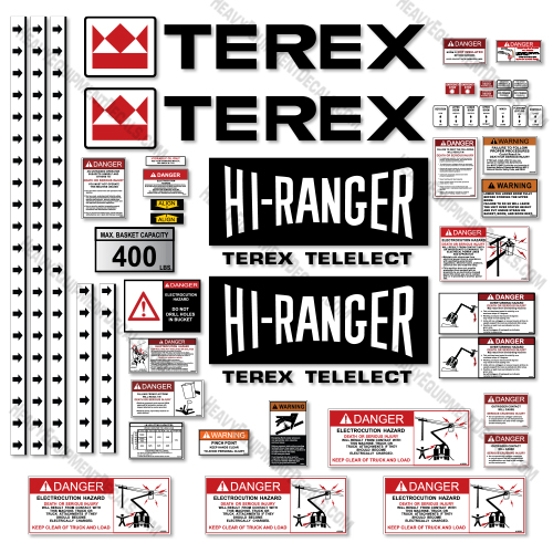 Terex TL41M Hi-Ranger Aerial Device Decal Kit 